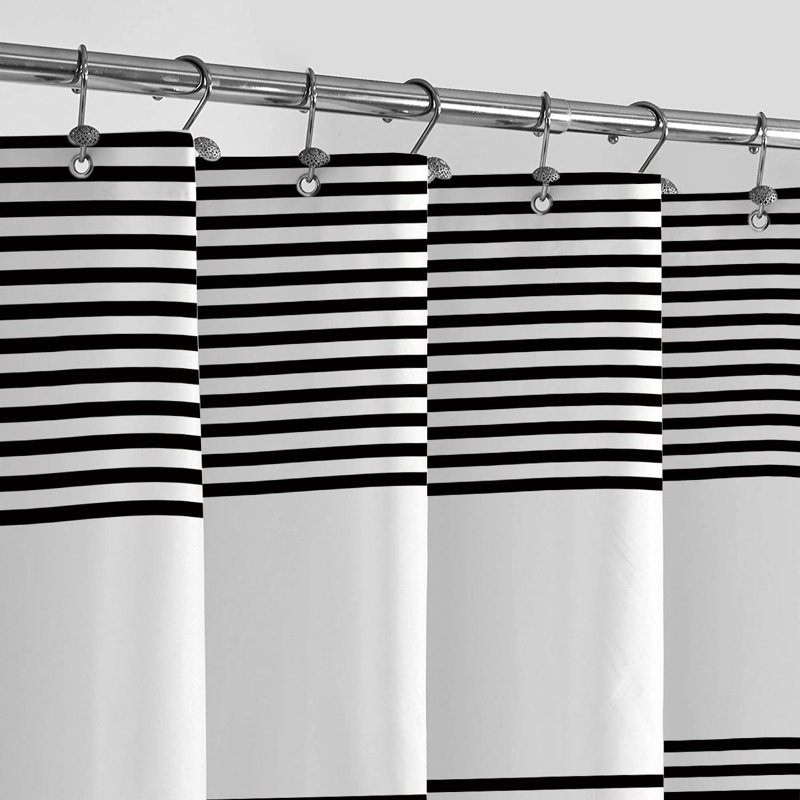 Dakota Fields Brinser 13 Piece Striped Shower Curtain Set + Hooks Wayfair